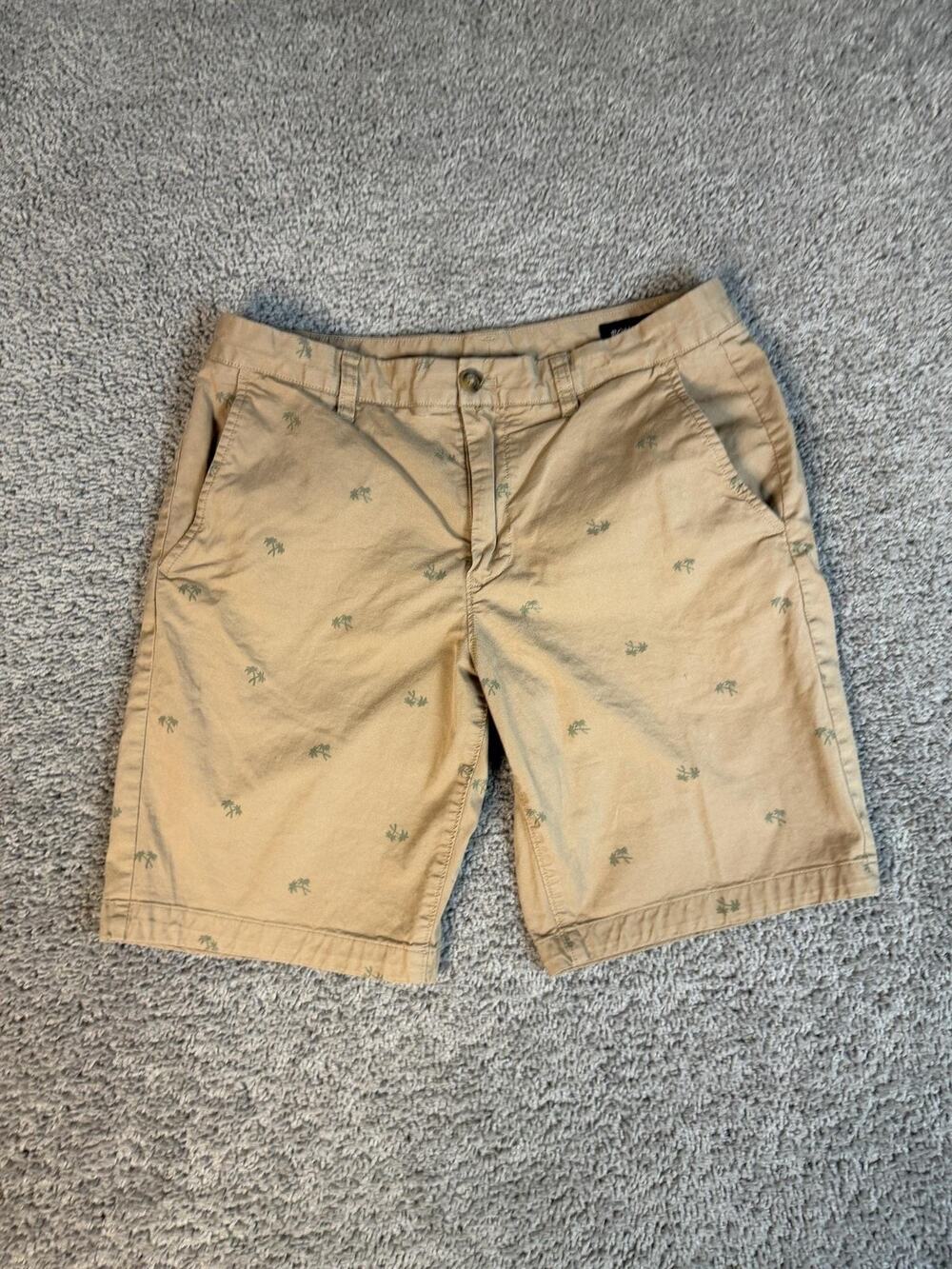 Bonobos Shorts Mens 32 Beige Chino Canvas Cotton Tropical 9 In Inseam Pockets